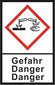 GHS hazardous substance label L 40 x W 27 mm, Exploding bomb/Caution