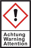 Étiquette matières dangereuses selon SGH L 30 x l 22&nbsp;mm, Point d'exclamation/Attention