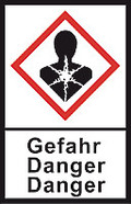 GHS-Gefahrstoffetikett L 40 x B 27 mm, Gesundheitsgefahr/Gefahr
