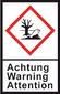 GHS hazardous substance label L 30 x W 22, Flame/Hazard