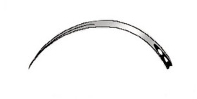 Surgical needles, fig. 14, 23 mm, 3/8 circular, rectangular