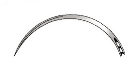 Chirurgische Nadeln, fig. 11, 34 mm, 3/8 Kreis, rund