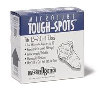 Etiketten Tough&nbsp;Spots&trade; auf der Rolle rund, weiß, 12.7 mm, Passend für: 1,5/2 ml Gefäße