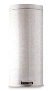 Afvalemmer met pedaal NewIcon met vuurbestendige zinken binnenemmer, 30 l, wit