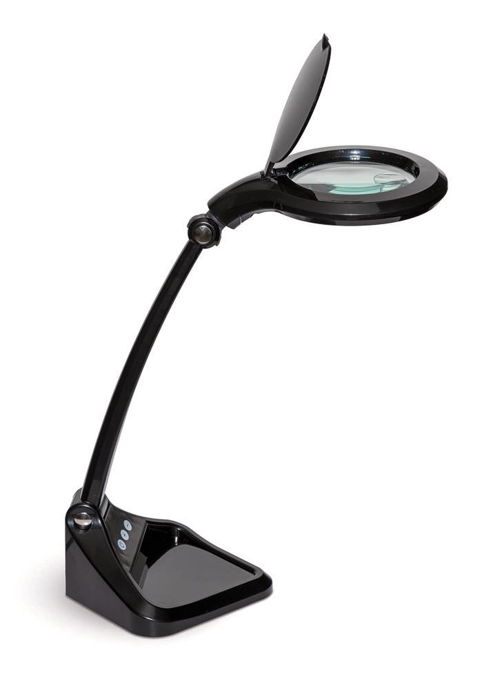 Magnifier Lamp Led Compact Black, Magnifier Table Lamp