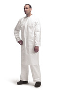 Lab coat TYVEK<sup>&reg;</sup> 500 PL30 model with press studs and pockets, Size: XXL