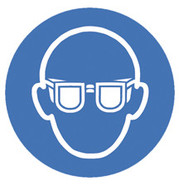Safety symbols acc. to ISO 7010, Wear eye protection, 200 mm