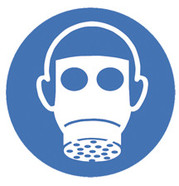 Safety symbols acc. to ISO 7010, Wear respiratory protection, 200 mm