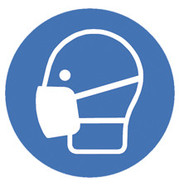 Safety symbols acc. to ISO 7010, Wear mask, 100 mm