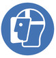 Safety symbols acc. to ISO 7010, Wear protective headgear, 100 mm