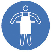 Safety symbols acc. to ISO 7010, Wear protective apron, 100 mm