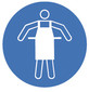 Safety symbols acc. to ISO 7010, Wear face shield, 100 mm