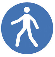Safety symbols acc. to ISO 7010, Use footpath, 200 mm