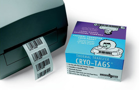 Étiquettes à transfert thermique Cryo-Tags<sup>&reg;</sup>, 35 x 16 mm, Pour: 0,5-2 ml microtubes