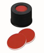 Schraubkappen ROTILABO<sup>&reg;</sup> ND10 mit Bohrung, PTFE rot / Silikon weiß / PTFE rot