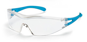 Schutzbrille x-one, farblos, azurblau