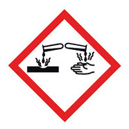 GHS hazardous substances labels to combine Pictogram, Burns