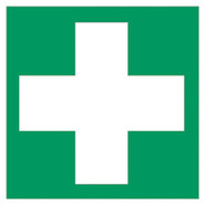 First aid and rescue signs acc. to ISO 7010 Adhesive film, long-lasting luminescence, First aid, 200 x 200 mm