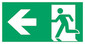 First aid and rescue signs acc. to ISO 7010 Adhesive film, Emergency exit, right, 200 x 400 mm