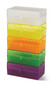 Storage box 50 slots Hinged lid set assorted colours