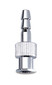 Luer hose connectors made of metal with straight ends, Suitable for: LLM/hose inner &#216; 3.0 mm