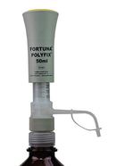 Distributeur FORTUNA<sup>&reg;</sup> POLYFIX<sup>&reg;</sup> avec ballon revêtu de PTFE et cylindre en verre transparent, 10-50 ml