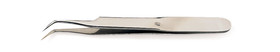 Tweezers with fine tip curved