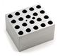 Accessories interchangeable block for sample tubes/vials, Suitable for: 6 tubes &#216; 20 mm