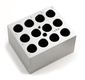 Accessories interchangeable block for sample tubes/vials, Suitable for: 12 tubes  &#216; 16 mm