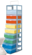 Storage box 81 slots, colourless, 5 unit(s)
