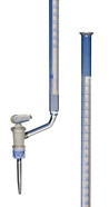 Burette avec bandes Schellbach Classe AS avec robinet verre latéral, rodage mâle 12,5/28, 25 ml