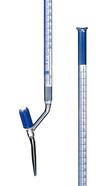 Burette with Schellbach stripes class AS With a valve stopcock on the side and a PTFE spindle, 50 ml
