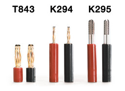 Adaptateurs pour câbles d’électrophorèse et alimentations électriques, 4 mm &#8594; 4 mm