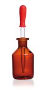 Dropper bottle with pipette Brown glass, 50 ml