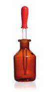 Dropper bottle with pipette Brown glass, 100 ml