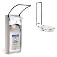 Soap and disinfectant dispenser plus With short arm lever, Suitable for: 1000 ml bottles, 92 x 160 x 360 mm