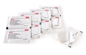 Cleaning wipes for respiratory protection masks