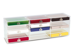 Storage rack for microscope slide boxes