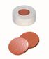 Snap ring caps ROTILABO<sup>&reg;</sup> ND11 hard version, RedRubber / PTFE beige, AGILENT quality