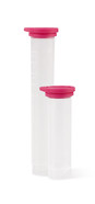 Test tubes with tamper-evident seal, 10 ml, Height: 94 mm, pink
