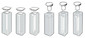 Cuvettes en verre ROTILABO<sup>&reg;</sup> verre optique avec bouchons, 0.7 ml