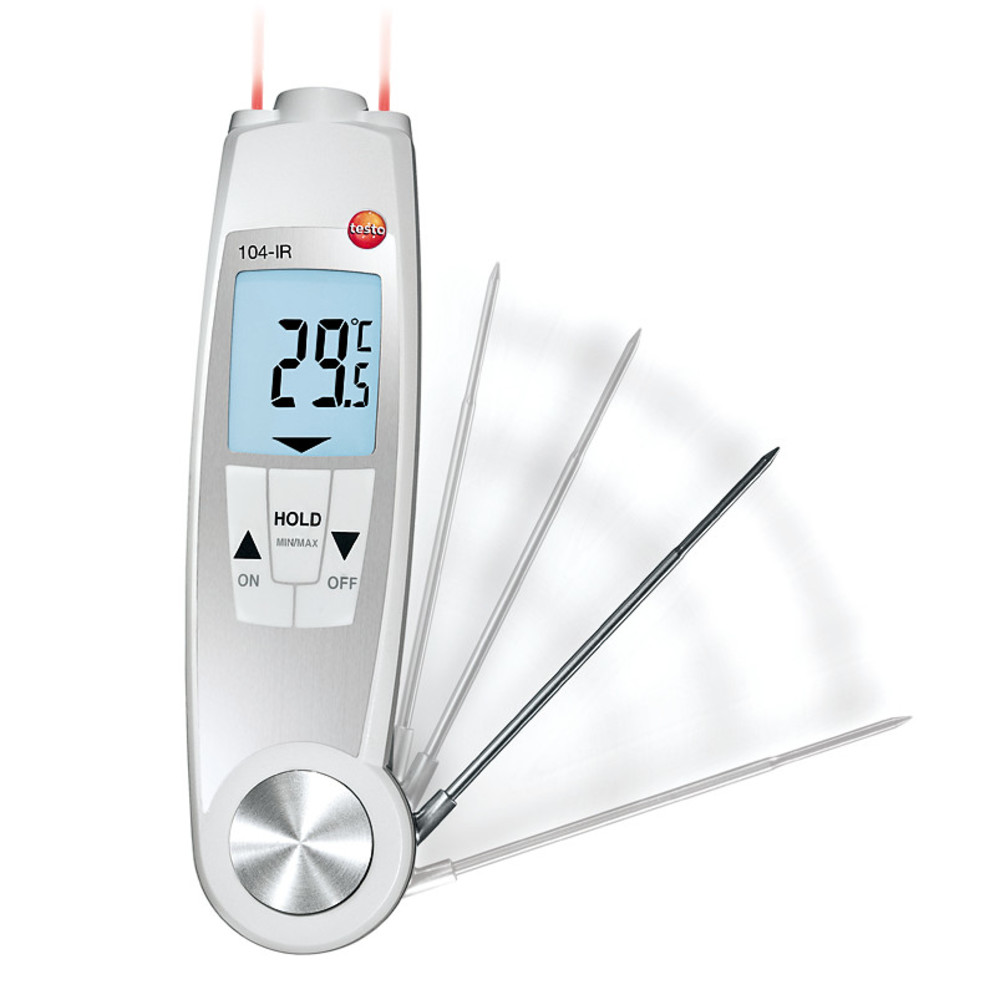 Einstech-Infrarot-Thermometer testo 104-IR, Einstichthermometer,  Klappthermometer, Temperatur und Überwachung, Messtechnik, Laborbedarf