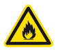 Warning symbols acc. to ISO 7010 Single label, Gas cylinder, Side length 100 mm