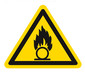 Warning symbols acc. to ISO 7010 Single label, Flammable substances, Side length 100 mm