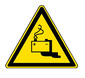 Warning symbols acc. to ISO 7010 Single label, Hazardous area, Side length 200 mm