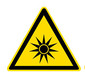 Warning symbols acc. to ISO 7010 Single label, Non-ionising radiation, Side length 100 mm