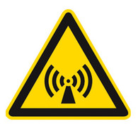 Warning symbols acc. to ISO 7010 Single label, Non-ionising radiation, Side length 200 mm