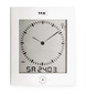 Radio-controlled wall clock with room climate display