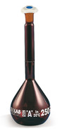 Volumetric flasks class A Brown glass, 25 ml, 10/19
