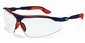 Safety glasses i-vo, colourless, blue, orange